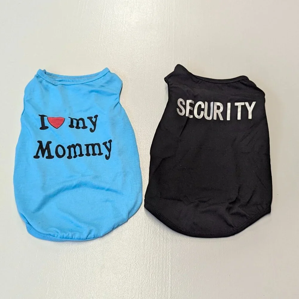 Bundle of Born To Be Loved Size *Small Dog Shirts Blue and Black